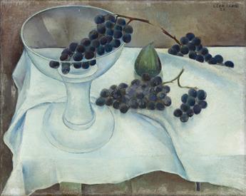 LÉON HARTL (1889-1973) Still Life with Grapes and Glass Bowl.